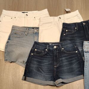 No Boundaries Mixed Denim & White Jean Shorts MEGA BUNDLE -Size 10/11